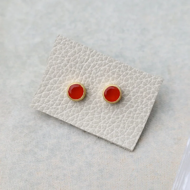 Carnelian Stud Earrings