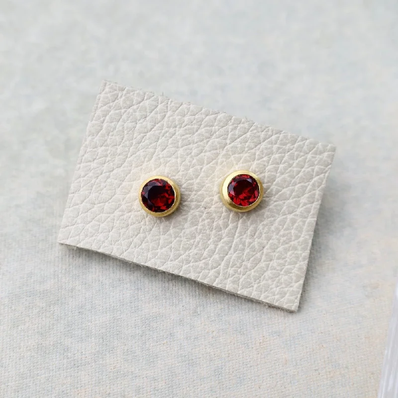 Garnet Stud Earrings