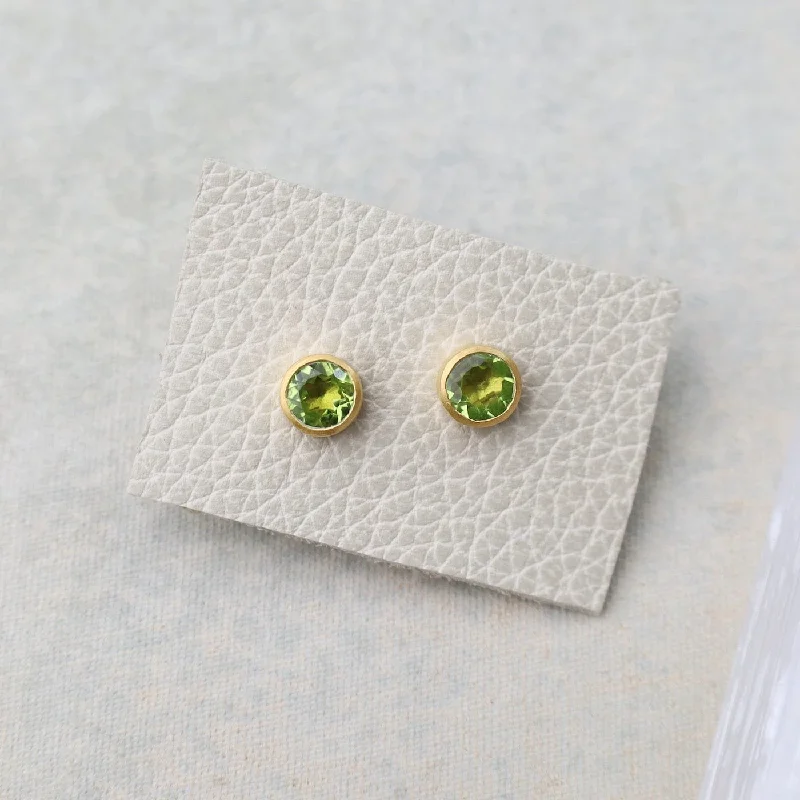 Peridot Stud Earrings