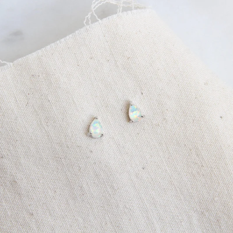 Opal Studs - Sterling Silver