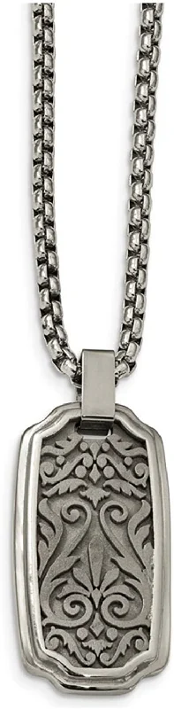 Edward Mirell Titanium Casted Pendant Necklace, 20"