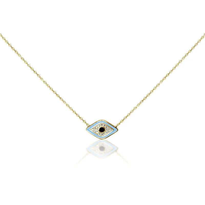 Evil Eye Baby Blue Pendant - Gold Plated