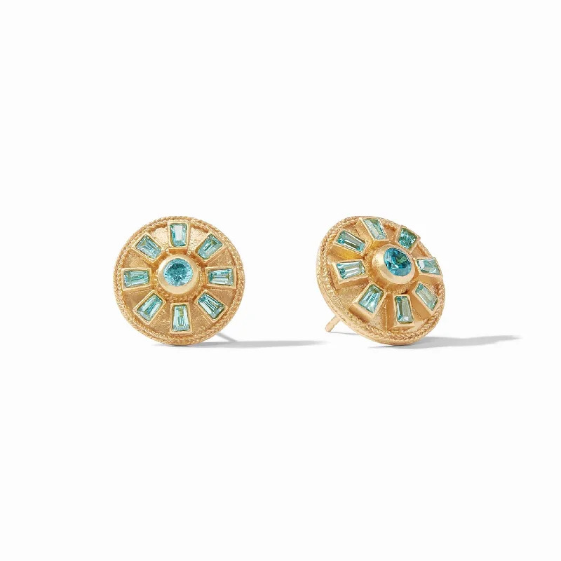 Aurora Studs in Bahamian Blue