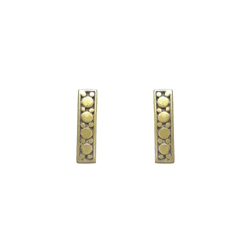 4 Dot Solid Brass Bar Studs