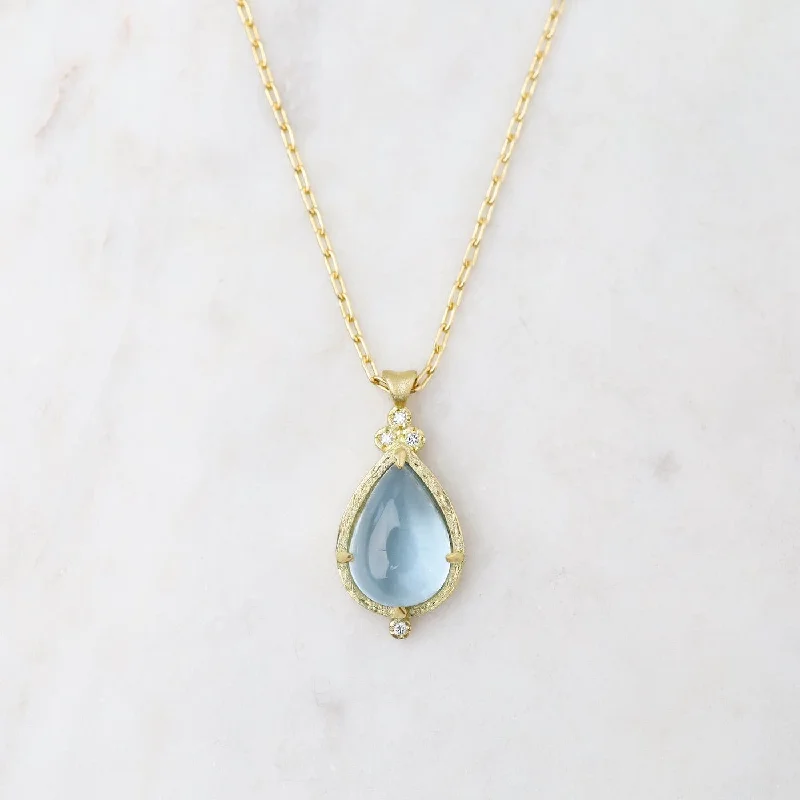 Aquamarine Pear Drop Pendant