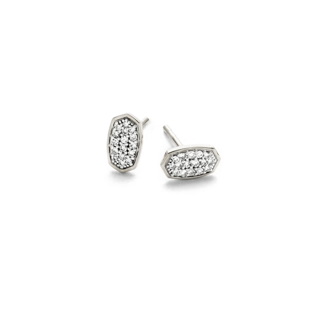 Kendra Scott Marisa 14K White Gold Diamond Stud Earrings