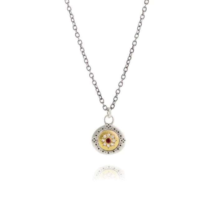 Ruby Seeds of Harmony Charm Necklace