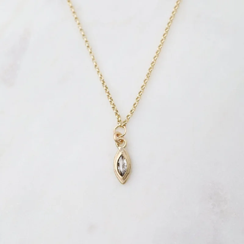 Salt & Pepper Marquise Diamond Necklace