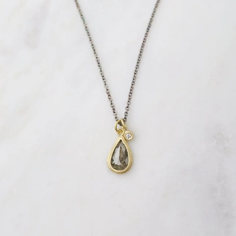 One-of-a-kind Opaque & White Diamond Necklace