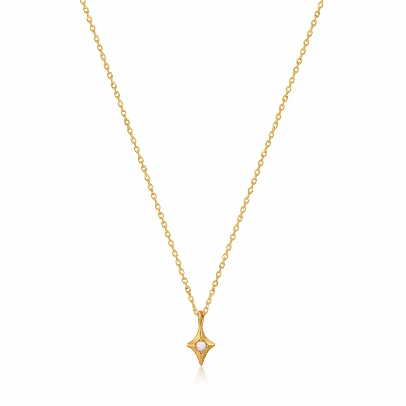 Gold Star Kyoto Opal Pendant Necklace