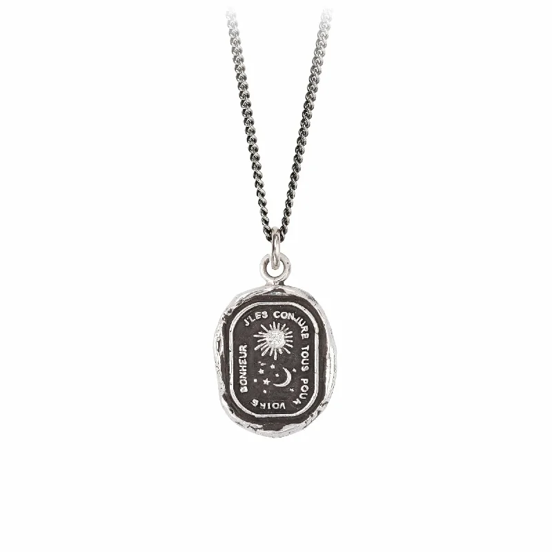 Everything For You Diamond Set Talisman Necklace