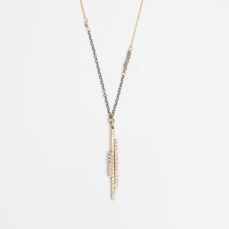 Triple Bar Pendant Necklace