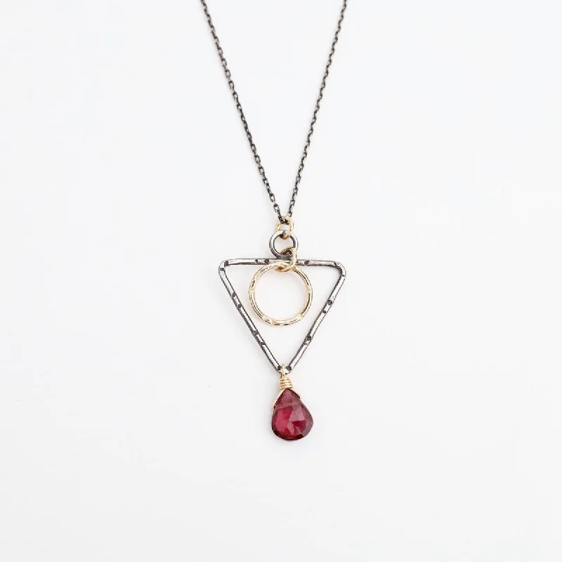 Two Tone Garnet Pendant