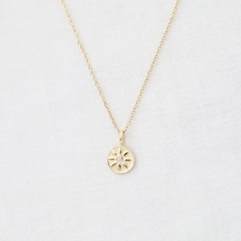 Lotus Diamond Delicate Necklace