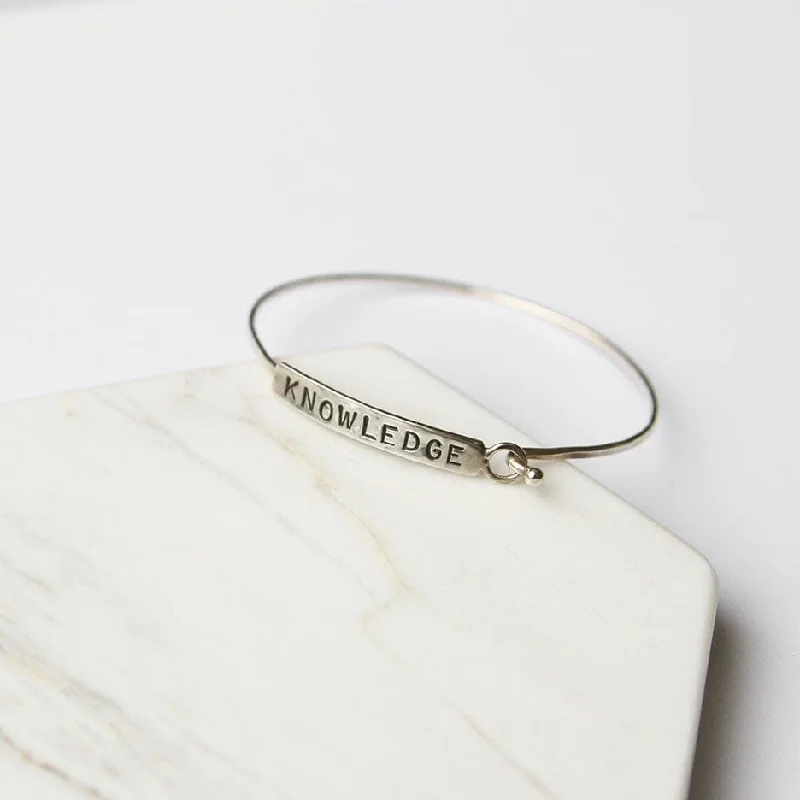 "Knowledge" Sterling Silver Bracelet