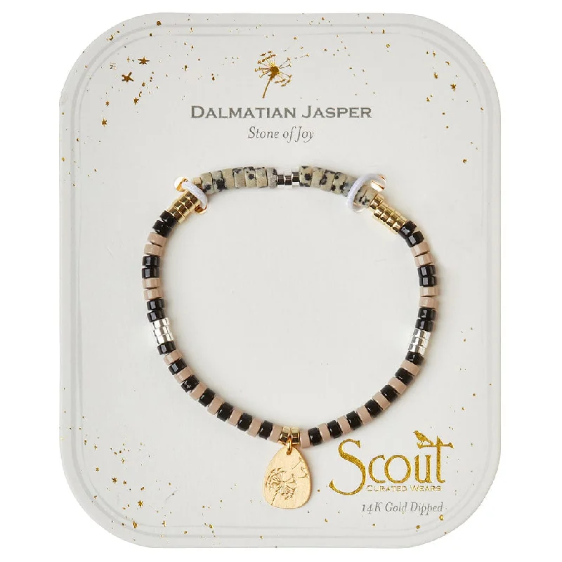 Scout Dalmatian Jasper Intention Charm Bracelet