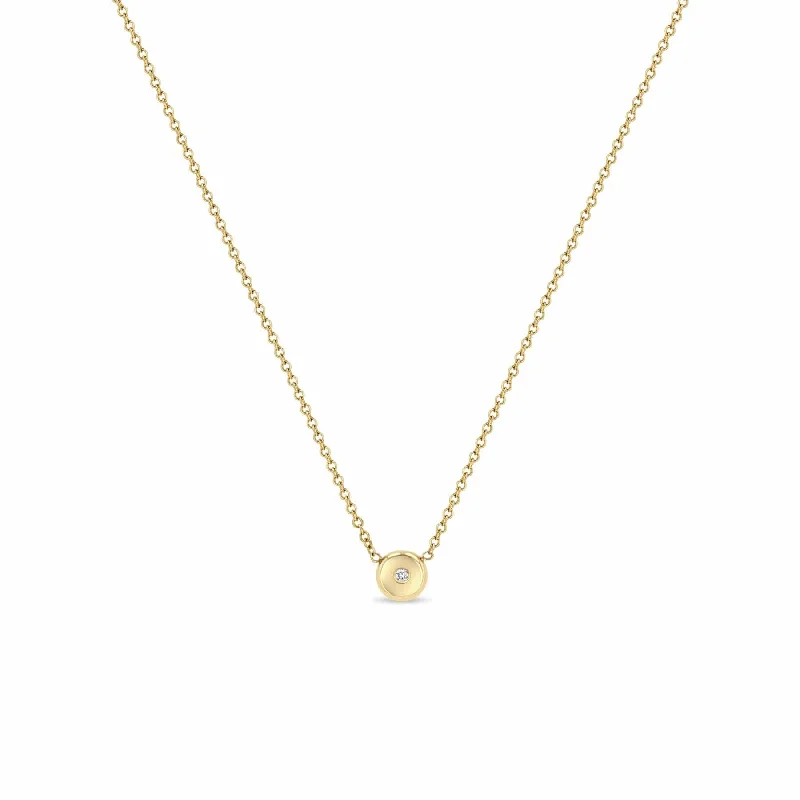 14k Small Diamond Nugget Necklace