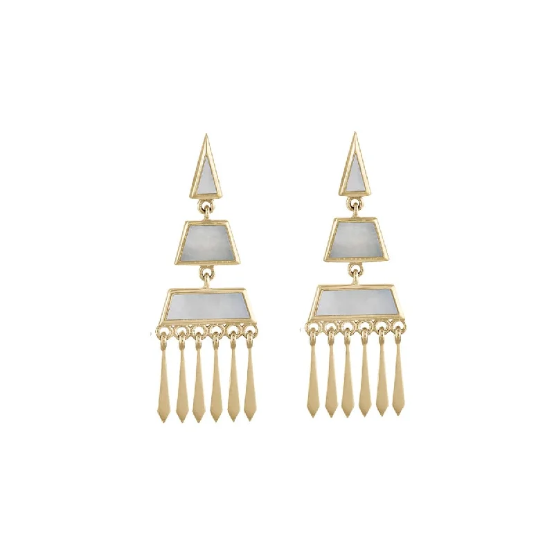 Mother of Pearl Tassel Studs