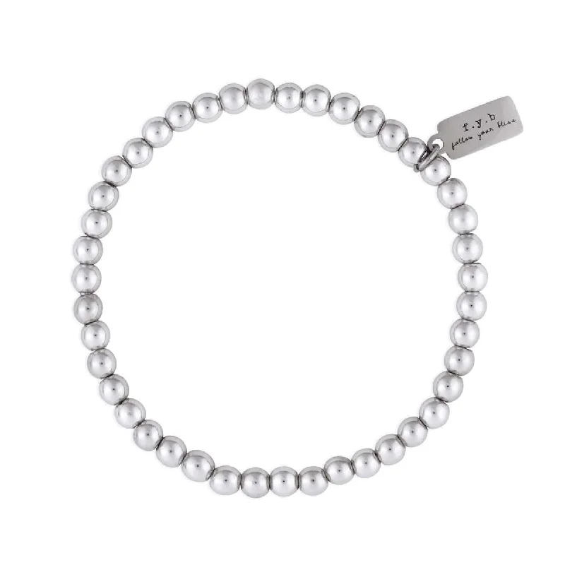 Silver Plated Hematite Staples Bracelet