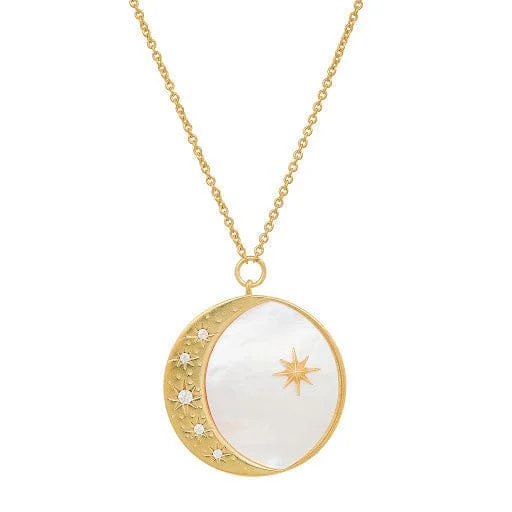 Mother Moon Star Pendant Necklace